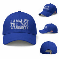 I Am The Warranty Baseball Cap Race Car Parts Repair Guy Funny Mechanic