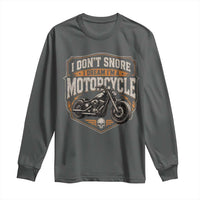 I Dont Snore I Dream Im A Motorcycle Rider Long Sleeve Shirt Snoring Biker Retro Bikers Club