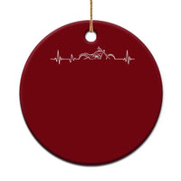Heartbeat Motorcycle Lovers Ceramic Ornament Sports Biker Bikers Club