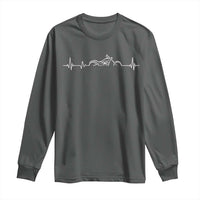 Heartbeat Motorcycle Lovers Long Sleeve Shirt Sports Biker Bikers Club