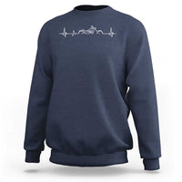 Heartbeat Motorcycle Lovers Sweatshirt Sports Biker Bikers Club