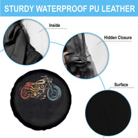 Vintage Motorcycle Spare Tire Cover Retro Rider Graphic Motorcycle Enthusiasts Bikers Club