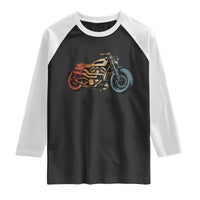 Vintage Motorcycle Raglan Shirt Retro Rider Graphic Motorcycle Enthusiasts Bikers Club