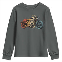 Vintage Motorcycle Youth Sweatshirt Retro Rider Graphic Motorcycle Enthusiasts Bikers Club