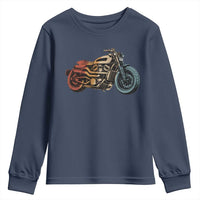 Vintage Motorcycle Youth Sweatshirt Retro Rider Graphic Motorcycle Enthusiasts Bikers Club