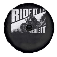 Ride It Like You Stole It Skeleton Biker Spare Tire Cover Vintage Motorcycle Rider
