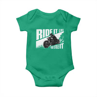 Ride It Like You Stole It Skeleton Biker Baby Onesie Vintage Motorcycle Rider