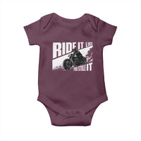 Ride It Like You Stole It Skeleton Biker Baby Onesie Vintage Motorcycle Rider