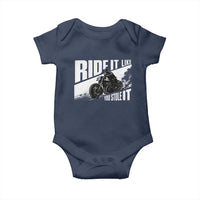 Ride It Like You Stole It Skeleton Biker Baby Onesie Vintage Motorcycle Rider