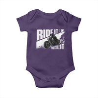 Ride It Like You Stole It Skeleton Biker Baby Onesie Vintage Motorcycle Rider