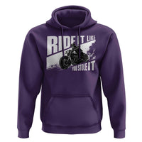 Ride It Like You Stole It Skeleton Biker Hoodie Vintage Motorcycle Rider