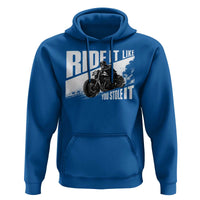 Ride It Like You Stole It Skeleton Biker Hoodie Vintage Motorcycle Rider