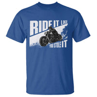 Ride It Like You Stole It Skeleton Biker T Shirt Vintage Motorcycle Rider