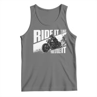 Ride It Like You Stole It Skeleton Biker Tank Top Vintage Motorcycle Rider