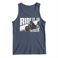 Ride It Like You Stole It Skeleton Biker Tank Top Vintage Motorcycle Rider