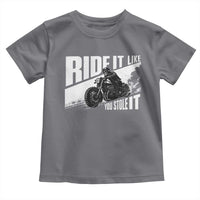 Ride It Like You Stole It Skeleton Biker Toddler T Shirt Vintage Motorcycle Rider