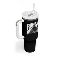 Ride It Like You Stole It Skeleton Biker Tumbler With Handle Vintage Motorcycle Rider