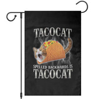 Tacocat Spelled Backwards Is Tacocat Garden Flag Funny Cat Gift 90s Bootleg - Wonder Print Shop