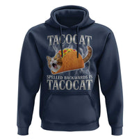 Tacocat Spelled Backwards Is Tacocat Hoodie Funny Cat Gift 90s Bootleg - Wonder Print Shop