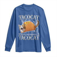 Tacocat Spelled Backwards Is Tacocat Long Sleeve Shirt Funny Cat Gift 90s Bootleg - Wonder Print Shop