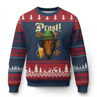 Oktoberfest Horse Ugly Christmas Sweater German Octoberfest Beer Prost Drinking - Wonder Print Shop