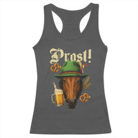 Oktoberfest Horse Racerback Tank Top German Octoberfest Beer Prost Drinking - Wonder Print Shop