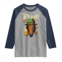 Oktoberfest Horse Raglan Shirt German Octoberfest Beer Prost Drinking - Wonder Print Shop
