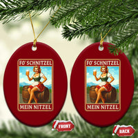 Funny Oktoberfest Ceramic Ornament German Octoberfest Matching Drinking Beer Pun Up Girl - Wonder Print Shop