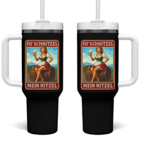 Funny Oktoberfest Tumbler With Handle German Octoberfest Matching Drinking Beer Pun Up Girl - Wonder Print Shop