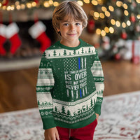 Police Retirement Ugly Christmas Sweater My Time In Uniform Is Over USA Flag Retied Officer Gifts