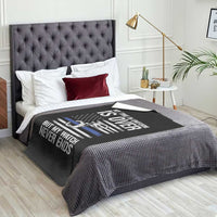 Police Retirement Throw Blanket Handcuffs US Flag Retired Police Graphic