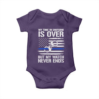 Police Retirement Baby Onesie Handcuffs US Flag Retired Police Graphic