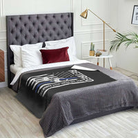 Police Retirement Throw Blanket Retired Not My Problem Anymore Handcuffs US Flag Retired Police Graphic