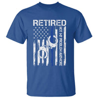 Police Retirement T Shirt Retired Not My Problem Anymore Handcuffs US Flag Retired Police Graphic
