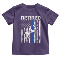 Police Retirement Toddler T Shirt Retired Not My Problem Anymore Handcuffs US Flag Retired Police Graphic