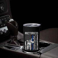 Police Retirement Tumbler Cup Retired Not My Problem Anymore Handcuffs US Flag Retired Police Graphic