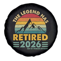 Retired 2026 Not My Problem Anymore Spare Tire Cover Vintage Retirement Gift