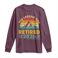 Retired 2026 Not My Problem Anymore Long Sleeve Shirt Vintage Retirement Gift