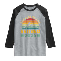 Retired 2026 Not My Problem Anymore Raglan Shirt Vintage Retirement Gift