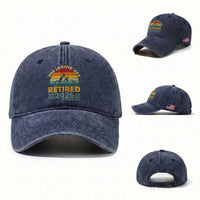 Retired 2026 Not My Problem Anymore Washed Cotton Baseball Cap Vintage Retirement Gift