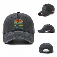Retired 2026 Not My Problem Anymore Washed Cotton Baseball Cap Vintage Retirement Gift