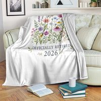 Officially Retired 2026 Wildflowers Botanical Floral Graphic Throw Blanket