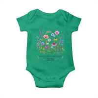 Officially Retired 2026 Wildflowers Botanical Floral Graphic Baby Onesie