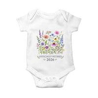 Officially Retired 2026 Wildflowers Botanical Floral Graphic Baby Onesie