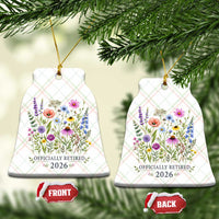 Officially Retired 2026 Wildflowers Botanical Floral Graphic Ceramic Ornament