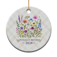 Officially Retired 2026 Wildflowers Botanical Floral Graphic Ceramic Ornament