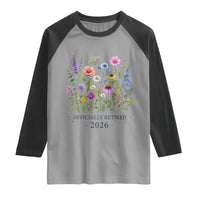 Officially Retired 2026 Wildflowers Botanical Floral Graphic Raglan Shirt