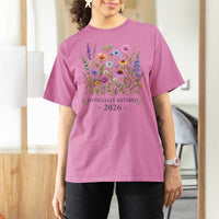 Officially Retired 2026 Wildflowers Botanical Floral Graphic T Shirt For Women