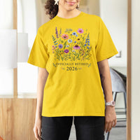 Officially Retired 2026 Wildflowers Botanical Floral Graphic T Shirt For Women