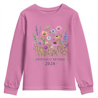 Officially Retired 2026 Wildflowers Botanical Floral Graphic Youth Sweatshirt